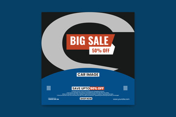 luxury car social media design template