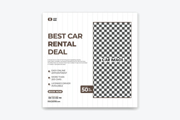 luxury car social media design template