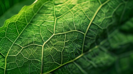 Fototapeta premium Stunning Green Leaf Background for Ultimate Tranquility