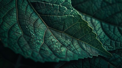 Fototapeta premium Stunning Green Leaf Background for Ultimate Tranquility