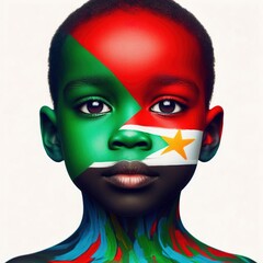 National faces and flags