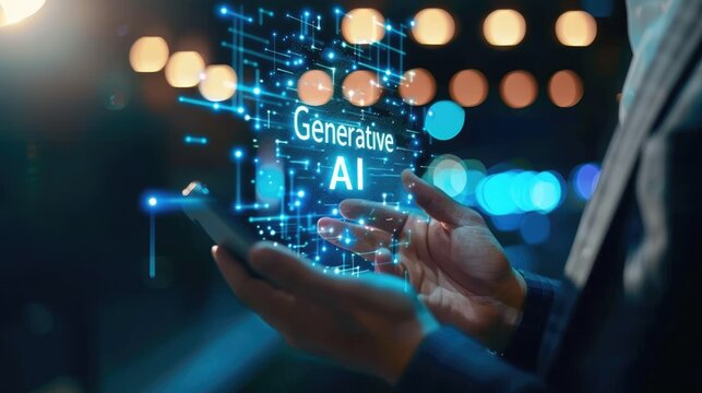 Interact with AI artificial intelligence brain processor in concept of AI artificial intelligence engineering, big data and AI machine learning to use generative AI for business support. LLMs