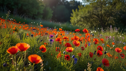 field of poppies World famous flower