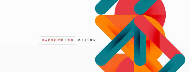 Colorful lines with shadows. Geometric background design. Vector Illustration For Wallpaper, Banner, Background, Card, Book Illustration, landing page