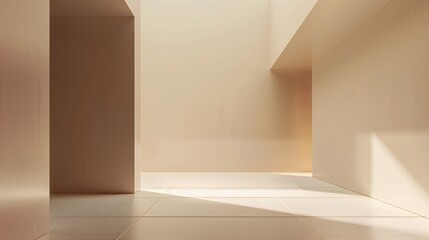 Geometric lines in muted hues add depth and texture to minimalist rooms, their straight and orderly arrangement enhancing the overall aesthetic appeal.