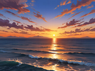 Obraz premium sunset over the ocean