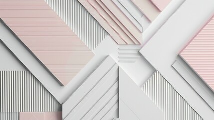 Obraz premium In modern design, straight lines intersect to form geometric patterns in muted hues, offering a minimalist yet captivating backdrop for contemporary living.