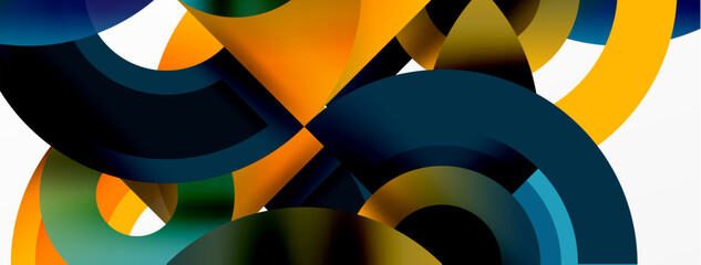 Obraz premium Trendy simple circle abstract background. Vector Illustration For Wallpaper, Banner, Background, Card, Book Illustration, landing page