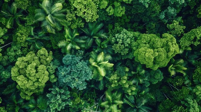 A breathtaking bird s eye view showcases the lush green canopy of the forest illustrating the vital importance of conserving our top ecosystem and the natural environment to protect our pla