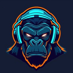 Gorilla Head Mascot Logo for Esport