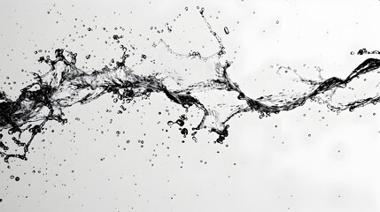 Obraz premium Mesmerizing Abstract Water Splash Forming Captivating Shapes on White Background