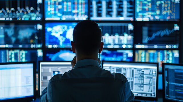 A network administrator monitoring network traffic