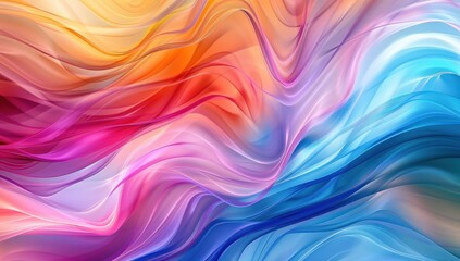 Fototapeta premium A colorful wave with a blue and purple section in the middle