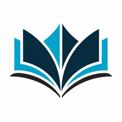 Book icon logo design vector art illustration.