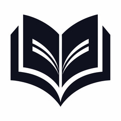 Book icon logo design vector art illustration.