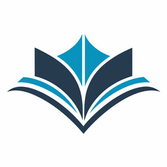 Book icon logo design vector art illustration.