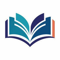 Book icon logo design vector art illustration.