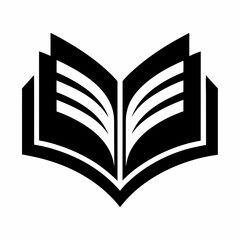 Book icon logo design vector art illustration.
