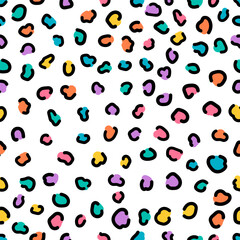 Obraz premium Leopard print seamless pattern. Background for fabric, paper, clothes