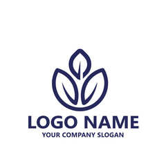  leaf logo design ready vector template