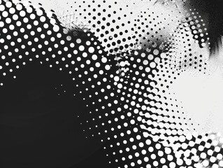 Halftone dots print to test black toner ink background