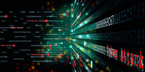 Fototapeta premium 2d illustration Abstract futuristic electronic circuit technology background 