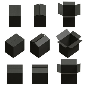 isometric Black Friday delivery 3d box set