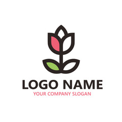  leaf logo design ready vector template