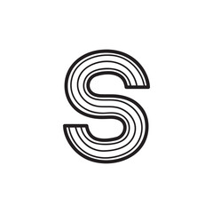 Illustration of a Hand Drawing the Letter S