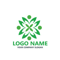  leaf logo design ready vector template