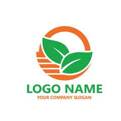  leaf logo design ready vector template