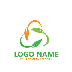  leaf logo design ready vector template