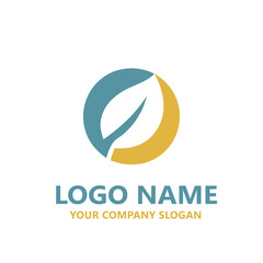 Obraz premium leaf logo design ready vector template