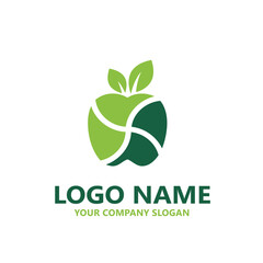 organic fruits and vegetables  logo vector