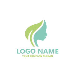 organic face vector logo