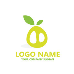 organic fruits and vegetables  logo vector