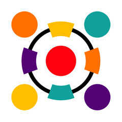 Abstract option cycle infographic elements