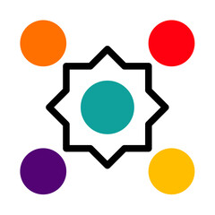 Abstract option cycle infographic elements