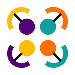Abstract option cycle infographic elements