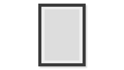 Realistic empty photo card frame, film set. Retro vintage photograph with transparent background. Digital snapshot image. Template or mockup for design. Poster frame mockup. Vector illustration