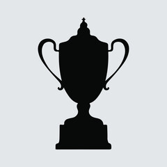 winner trophy silhouette vector art, Champion Prize Cup Design 