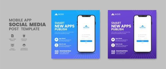 Website promotion social media post and web banner template.