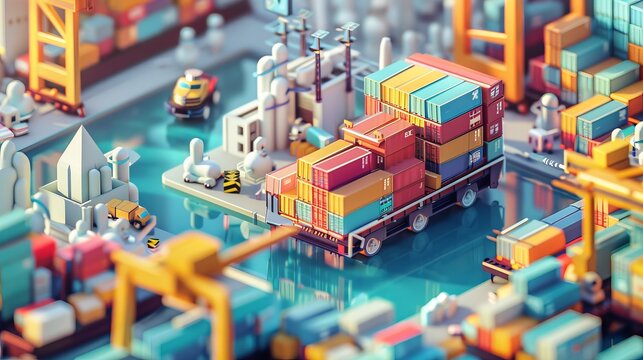 Illustration of the supply chain management process, highlighting the coordination involved in producing and delivering goods.

