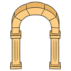 archway illustration hand drawn isolated vector	
