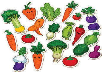 set of vegetables