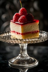 Close up of a berry cheesecake