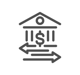 Money and payment method related icon outline and linear vector.
