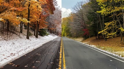 Obraz premium toll road with beautiful sky views