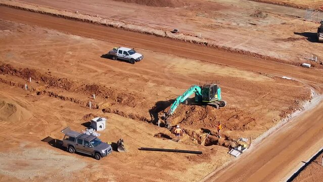 Earthmoving equipment in action at Silverwoods estate