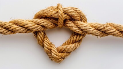 Fototapeta premium Rope Knot in the Shape of a Heart
